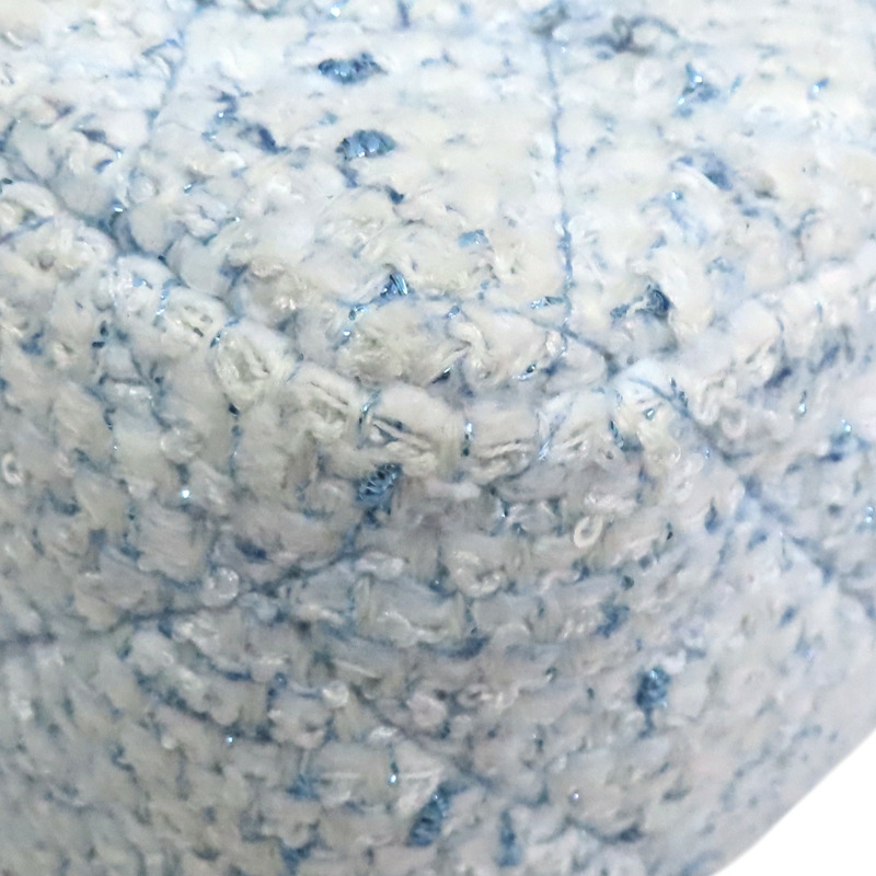 淺藍 毛尼 COCO 20 鍊帶 肩背包 銀釦【CHANEL 香奈兒】 A69900-14