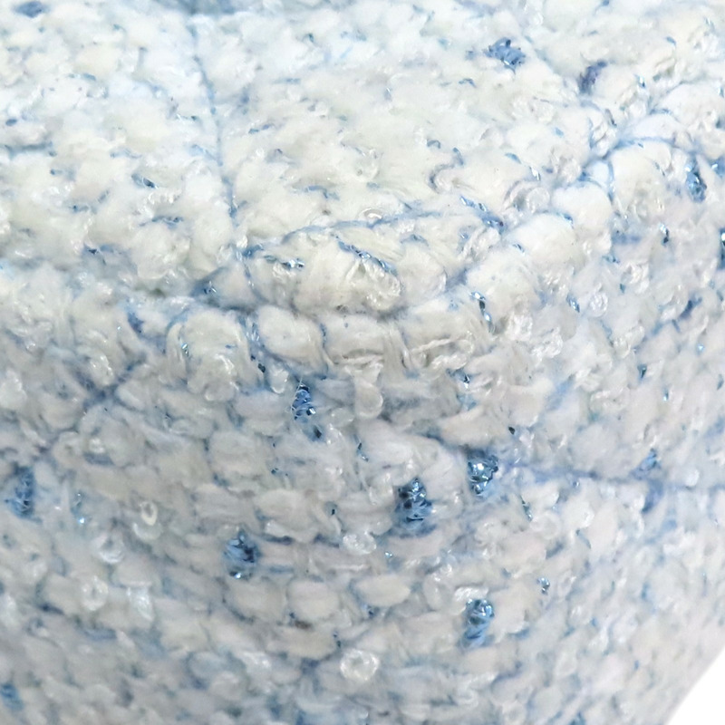 淺藍 毛尼 COCO 20 鍊帶 肩背包 銀釦【CHANEL 香奈兒】 A69900-15