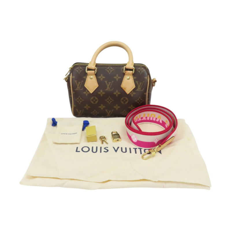 棕色 原花 PVC塗層帆布 Speedy Bandouliere 20 肩背包【LOUIS VUITTON LV 路易威登】 M45948-8