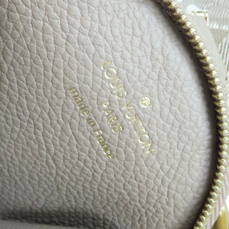 灰色 奶油色 原花 牛皮 壓紋 Papillon BB 兩用包【LOUIS VUITTON LV 路易威登】 M46031-8