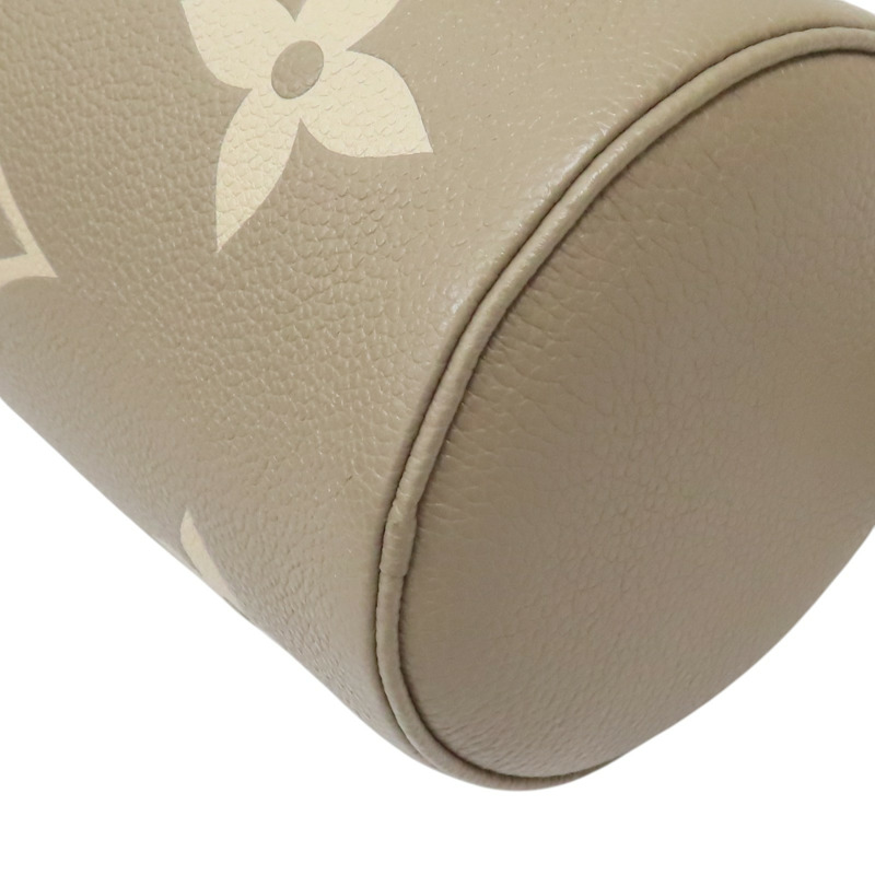 灰色 奶油色 原花 牛皮 壓紋 Papillon BB 兩用包【LOUIS VUITTON LV 路易威登】 M46031-14