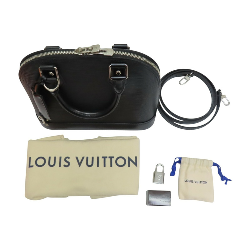 黑色 EPI 水波紋牛皮 ALMA BB 兩用包【LOUIS VUITTON LV 路易威登】 M24645-11