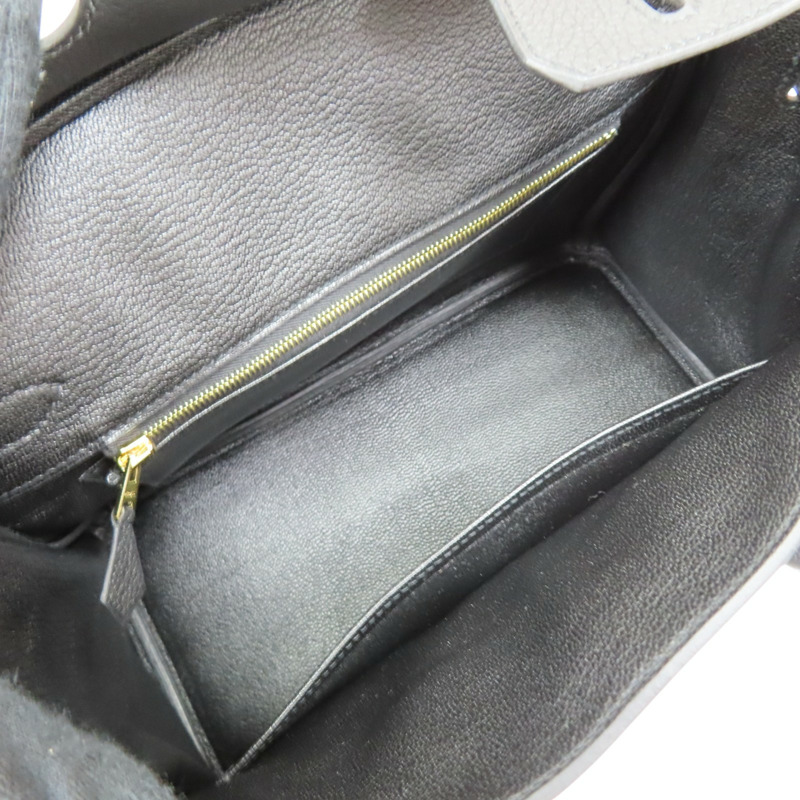 黑色 togo牛皮 Birkin 25 柏金包 手提包 U刻 金扣【HERMES 愛馬仕】-4