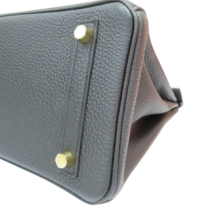 黑色 togo牛皮 Birkin 25 柏金包 手提包 U刻 金扣【HERMES 愛馬仕】-12