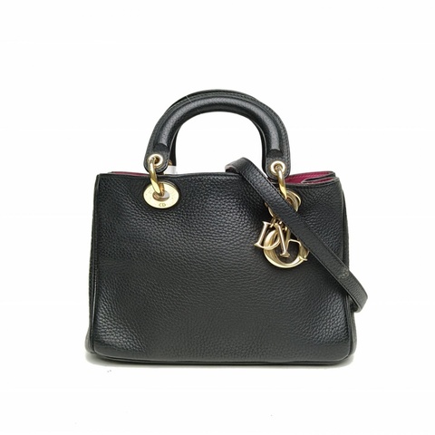 DIOR VIP迷你23黑色牛皮金扣2014