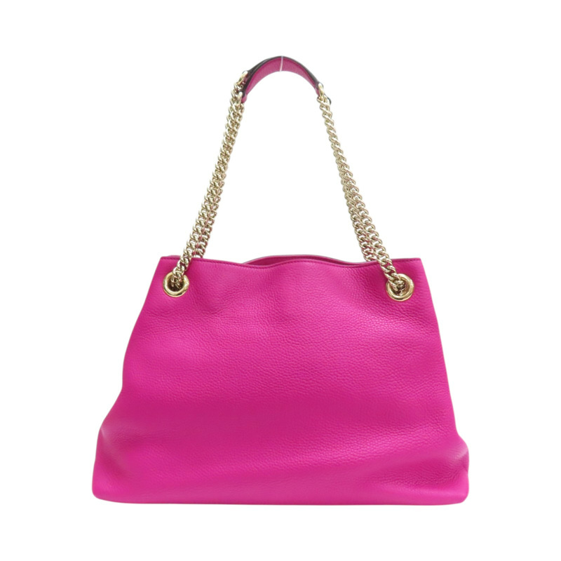 桃紅色 牛皮 流蘇 SOHO 肩背包【GUCCI 古馳】 308982-1