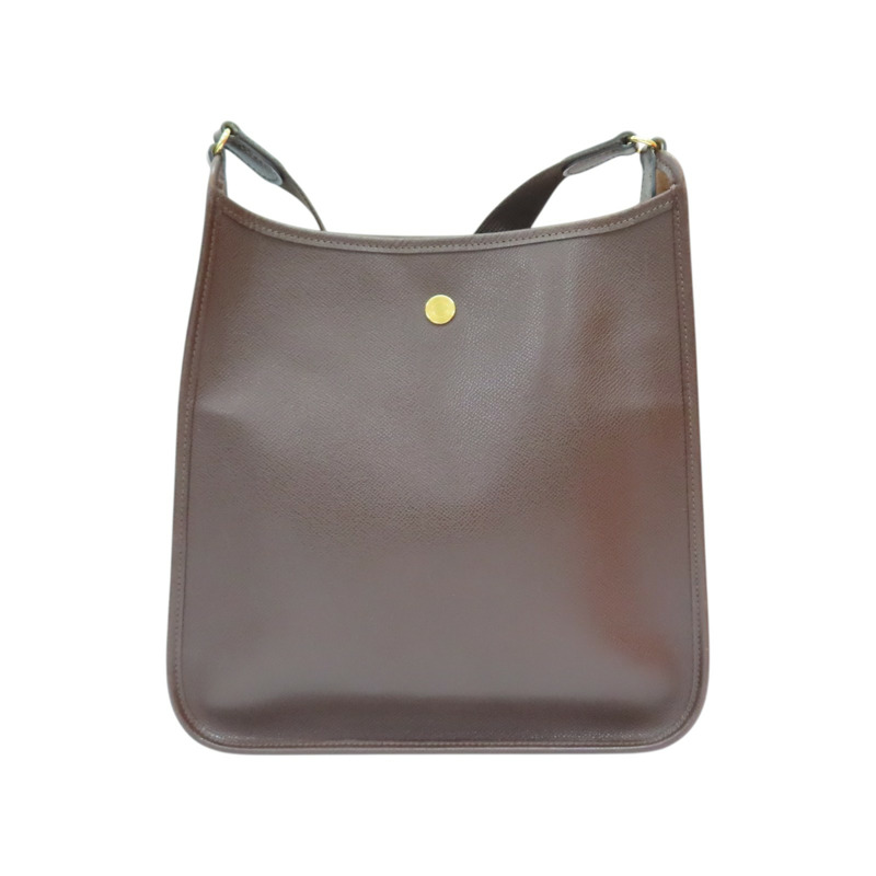 棕色 Courchevel牛皮 Vespa PM 肩背包 口H刻 金釦【HERMES 愛馬仕】-1