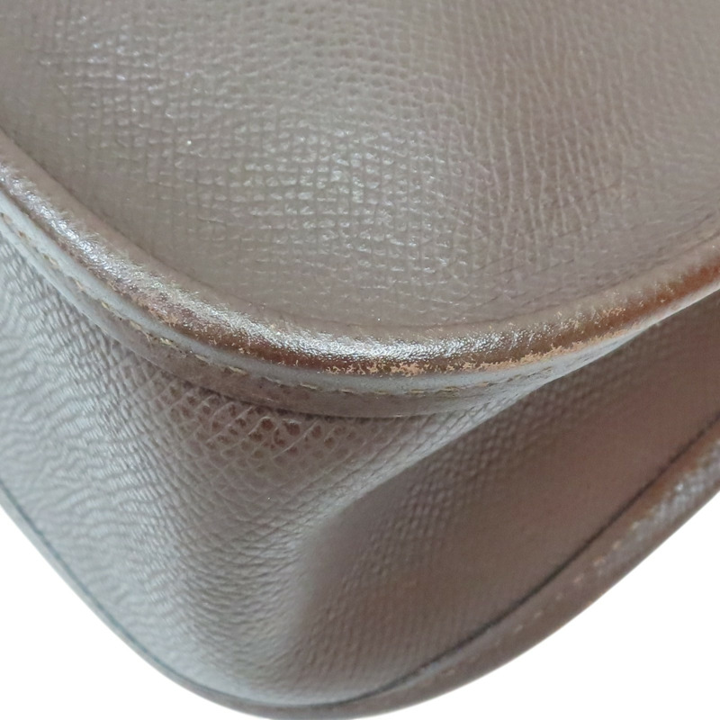 棕色 Courchevel牛皮 Vespa PM 肩背包 口H刻 金釦【HERMES 愛馬仕】-12