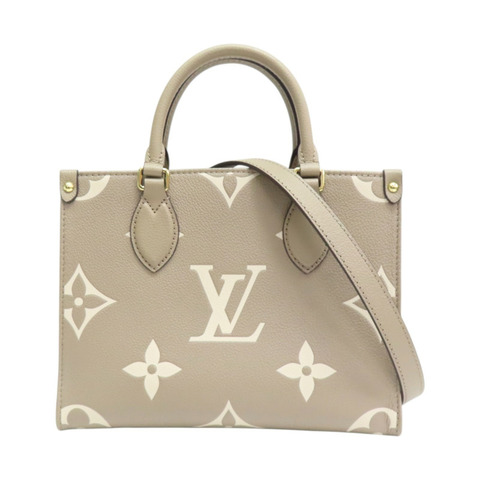 斑鳩灰色 牛皮 OnTheGo PM 兩用包【LOUIS VUITTON LV 路易威登】 M45779