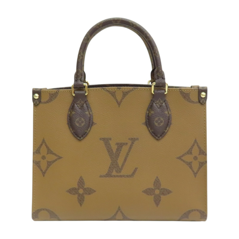 棕色 原花 PVC塗層帆布 On The Go PM 兩用包【LOUIS VUITTON LV 路易威登】 M46373-1