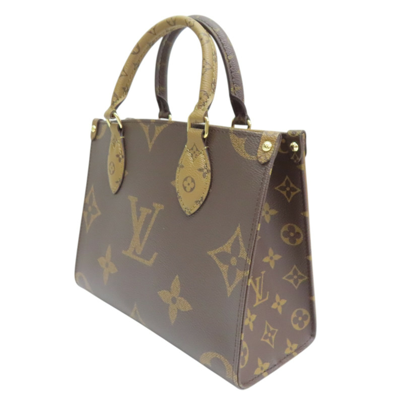 棕色 原花 PVC塗層帆布 On The Go PM 兩用包【LOUIS VUITTON LV 路易威登】 M46373-2
