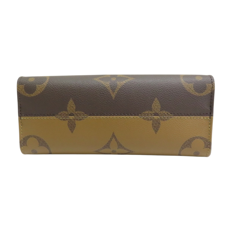 棕色 原花 PVC塗層帆布 On The Go PM 兩用包【LOUIS VUITTON LV 路易威登】 M46373-3