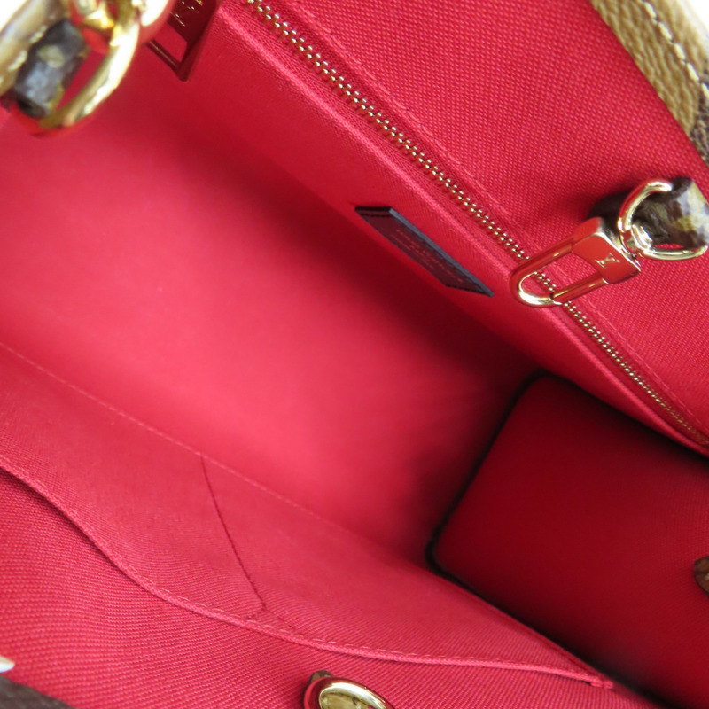 棕色 原花 PVC塗層帆布 On The Go PM 兩用包【LOUIS VUITTON LV 路易威登】 M46373-4