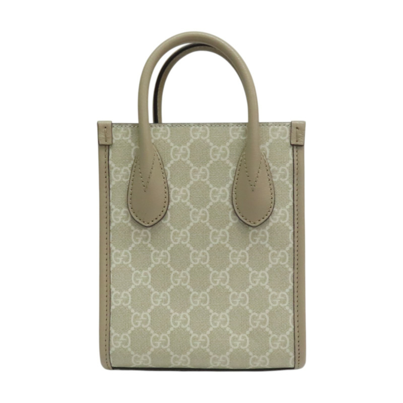 米白色 GG Supreme 帆布 肩背包【GUCCI 古馳】 671623-1