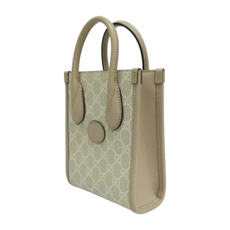 米白色 GG Supreme 帆布 肩背包【GUCCI 古馳】 671623-2