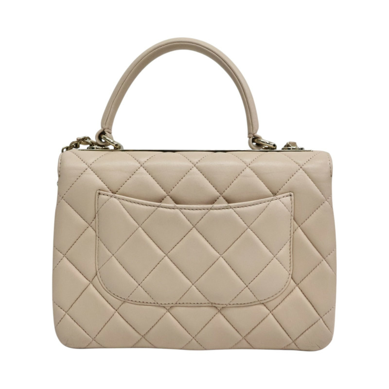 粉膚色 羊皮 Trendy 25口蓋包 鍊帶肩背包 淡金釦【CHANEL 香奈兒】 A92236-1