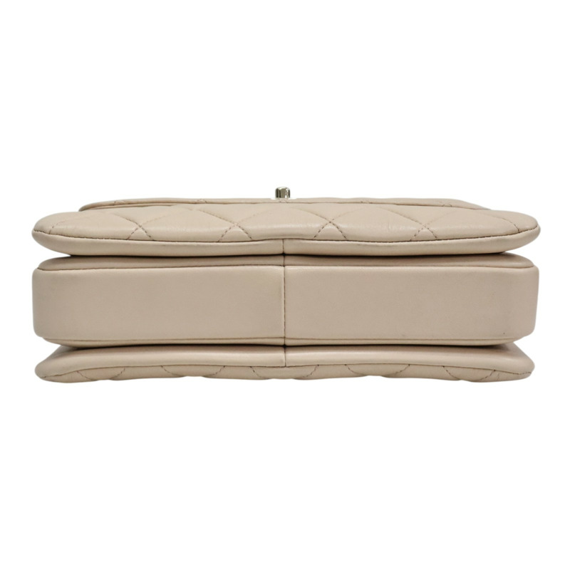 粉膚色 羊皮 Trendy 25口蓋包 鍊帶肩背包 淡金釦【CHANEL 香奈兒】 A92236-3