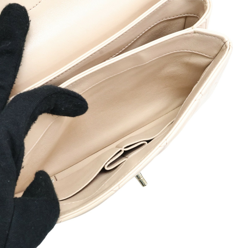 粉膚色 羊皮 Trendy 25口蓋包 鍊帶肩背包 淡金釦【CHANEL 香奈兒】 A92236-5