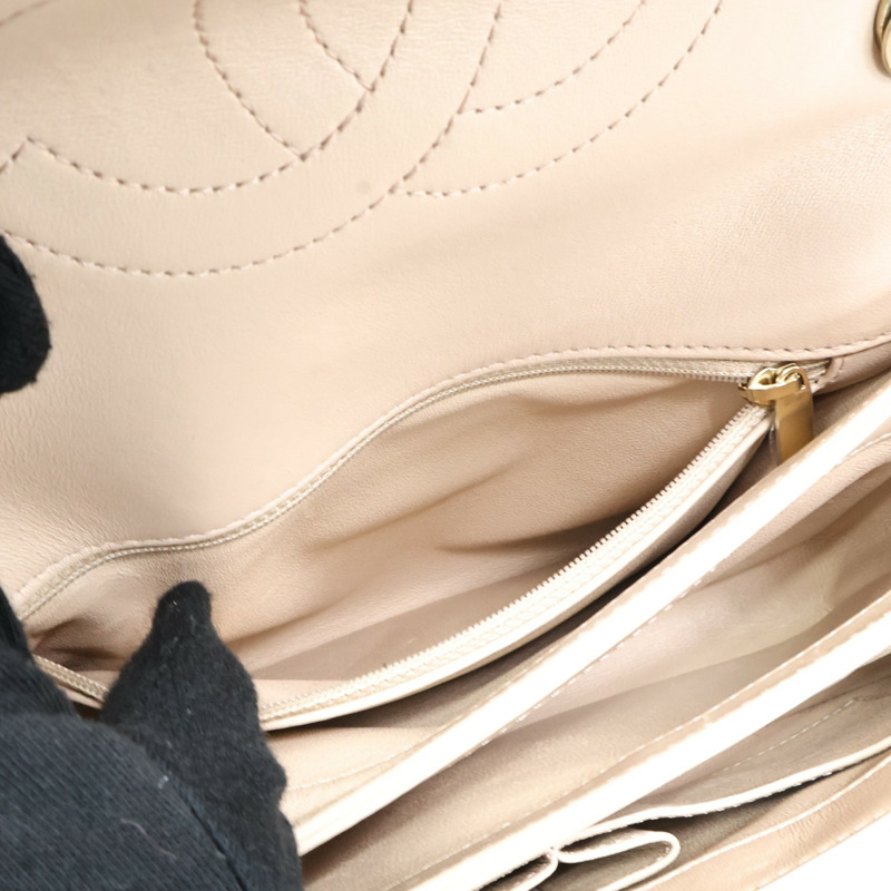 粉膚色 羊皮 Trendy 25口蓋包 鍊帶肩背包 淡金釦【CHANEL 香奈兒】 A92236-7
