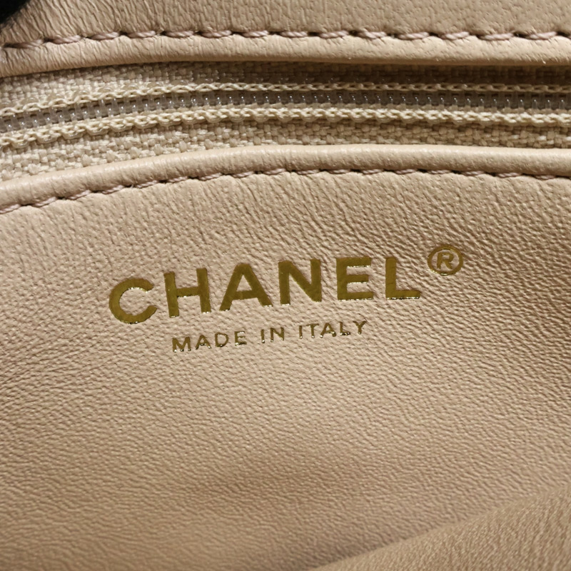 粉膚色 羊皮 Trendy 25口蓋包 鍊帶肩背包 淡金釦【CHANEL 香奈兒】 A92236-9
