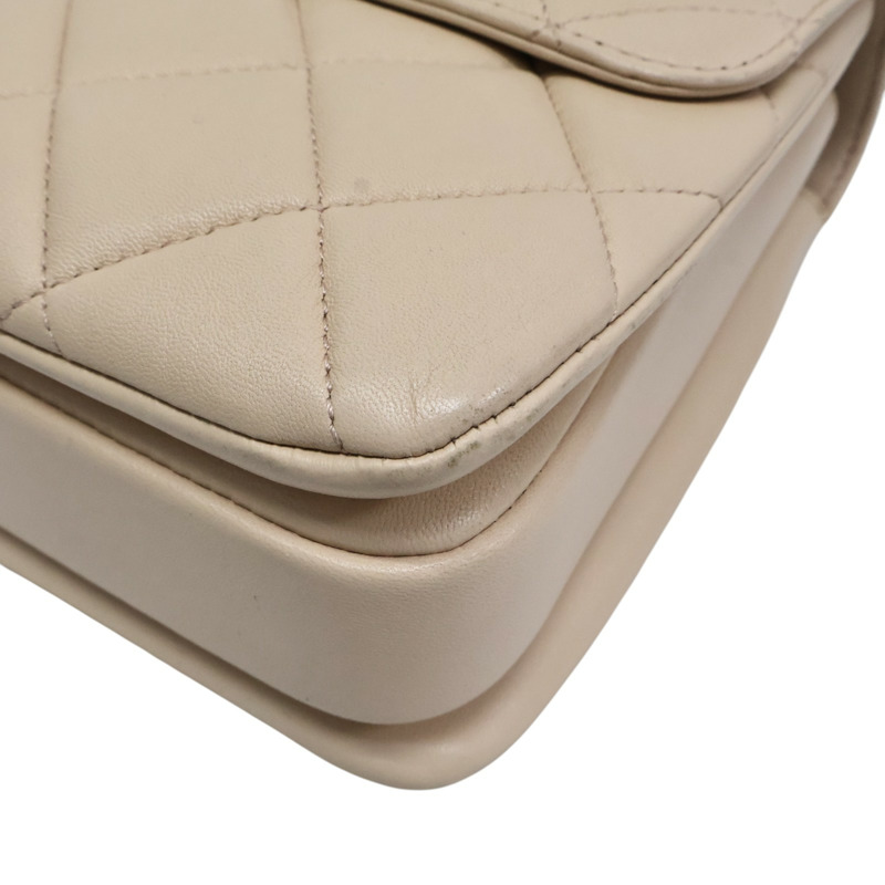 粉膚色 羊皮 Trendy 25口蓋包 鍊帶肩背包 淡金釦【CHANEL 香奈兒】 A92236-16