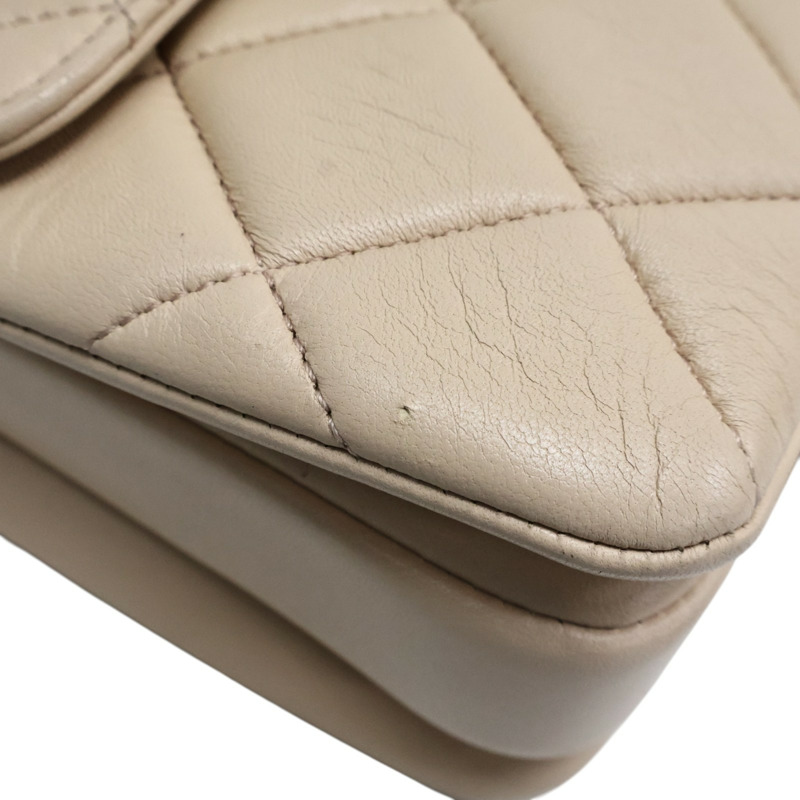 粉膚色 羊皮 Trendy 25口蓋包 鍊帶肩背包 淡金釦【CHANEL 香奈兒】 A92236-17