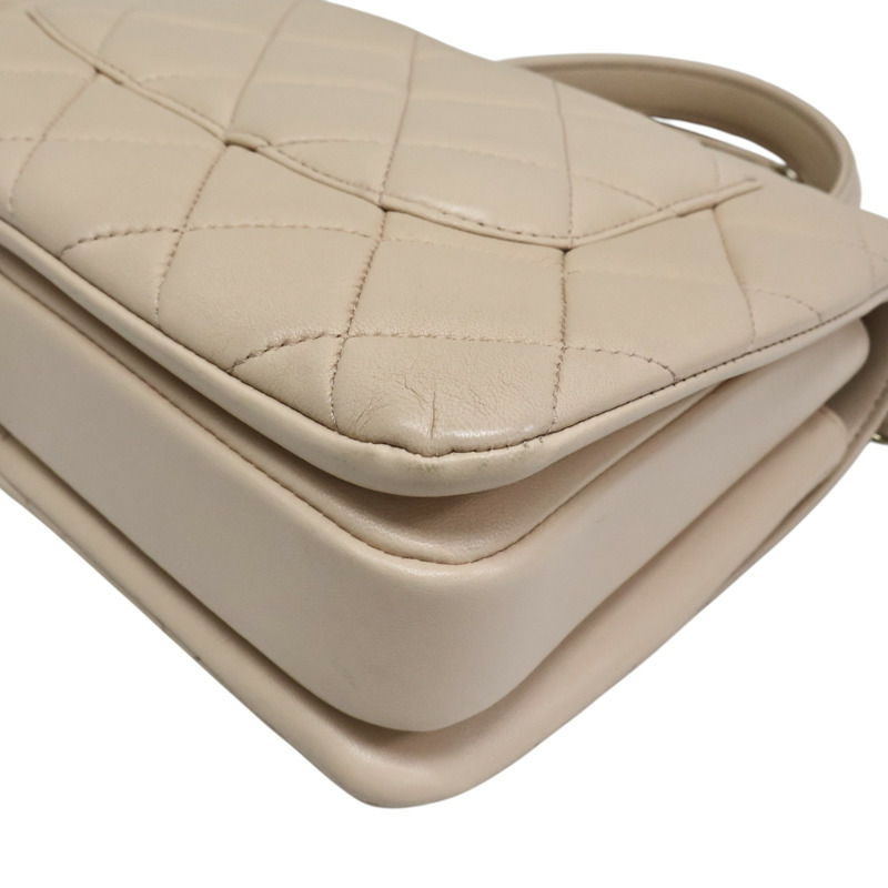 粉膚色 羊皮 Trendy 25口蓋包 鍊帶肩背包 淡金釦【CHANEL 香奈兒】 A92236-18