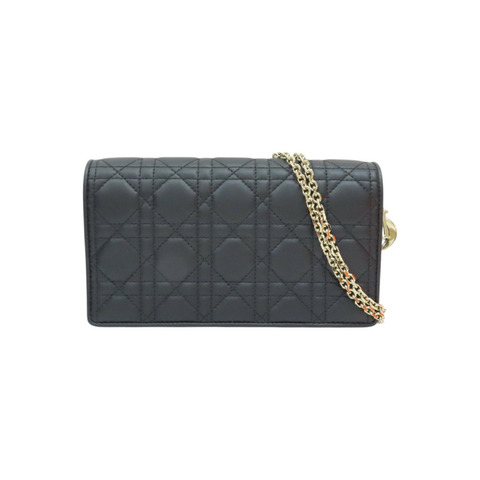 黑色 羊皮 鍊帶肩背包【Dior 迪奧】 S0204ONMJ_M900