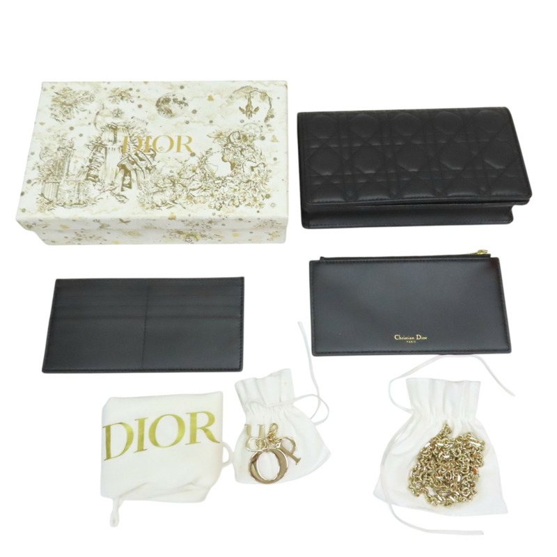 黑色 羊皮 鍊帶肩背包【Dior 迪奧】 S0204ONMJ_M900-14