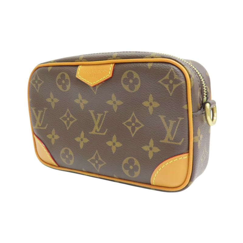棕色 原花帆布 Trocadero Wearable Wallet 肩背包【LOUIS VUITTON LV 路易威登】 M14058-2