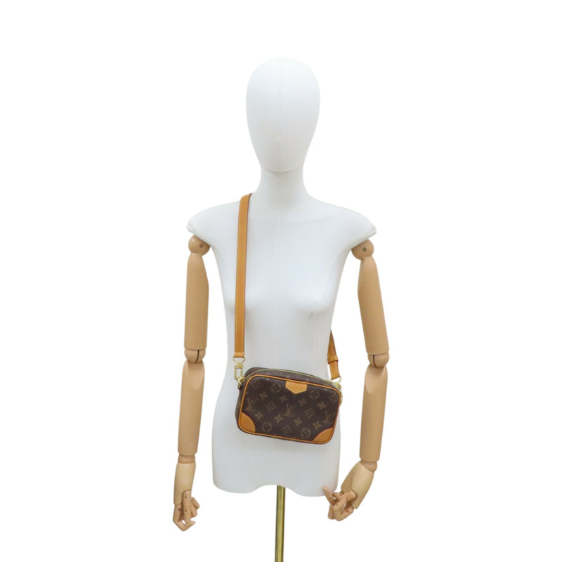 棕色 原花帆布 Trocadero Wearable Wallet 肩背包【LOUIS VUITTON LV 路易威登】 M14058-9