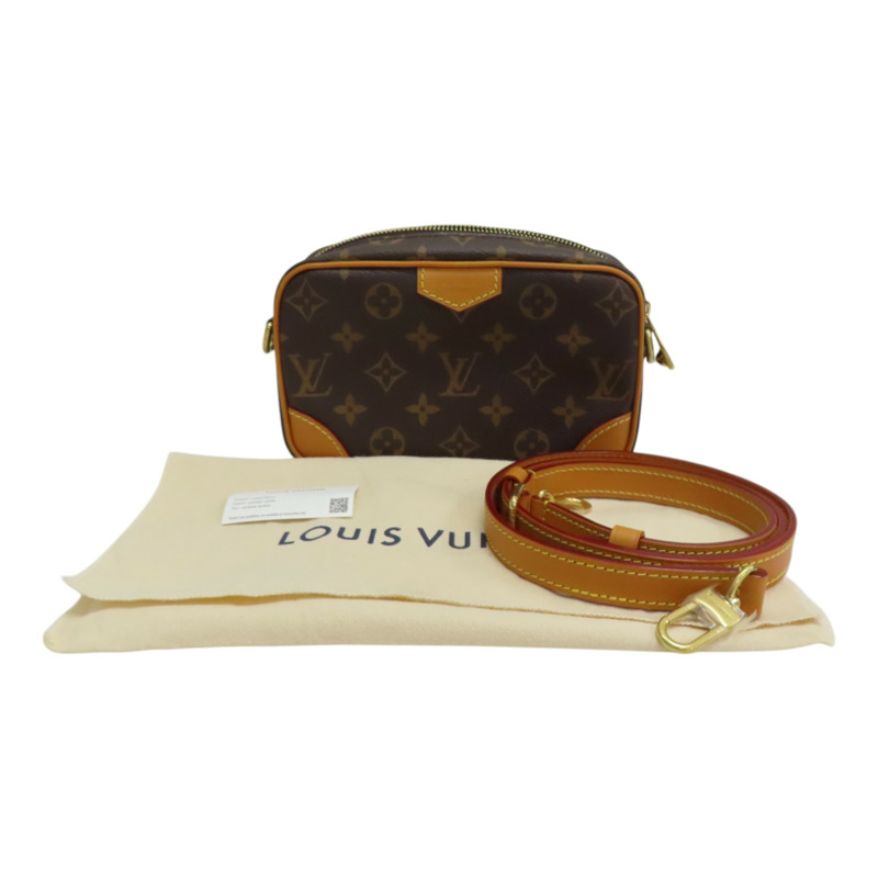 棕色 原花帆布 Trocadero Wearable Wallet 肩背包【LOUIS VUITTON LV 路易威登】 M14058-10