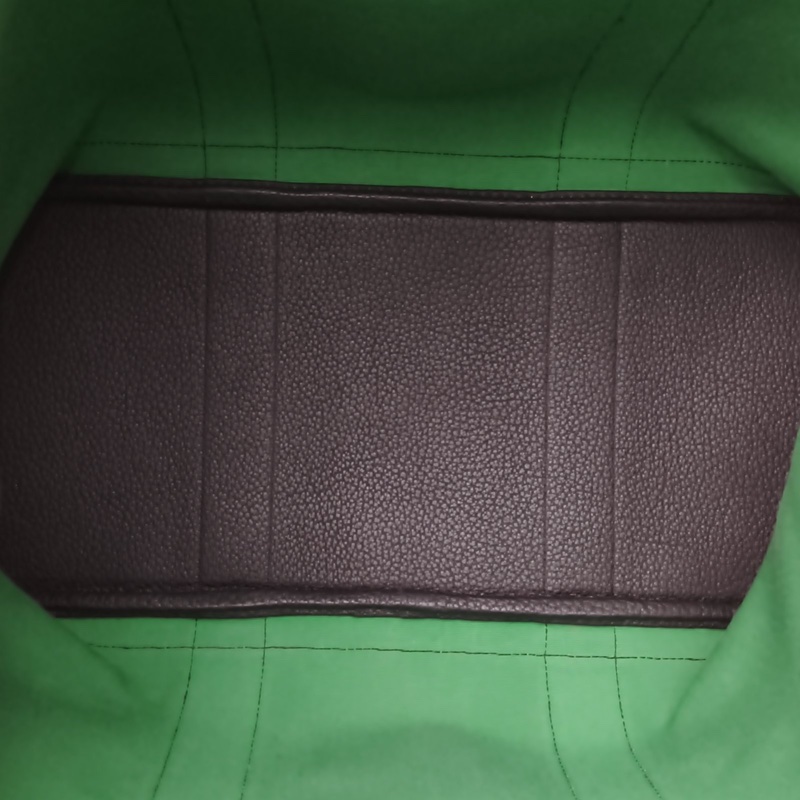 HERMES 花園包36竹子綠NEGONA皮/帆布A刻銀扣-5