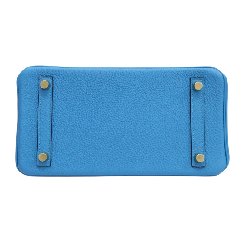 海島藍 Togo牛皮 Birkin 25 手提包 金釦 A刻【HERMES 愛馬仕】 H041344CC-3