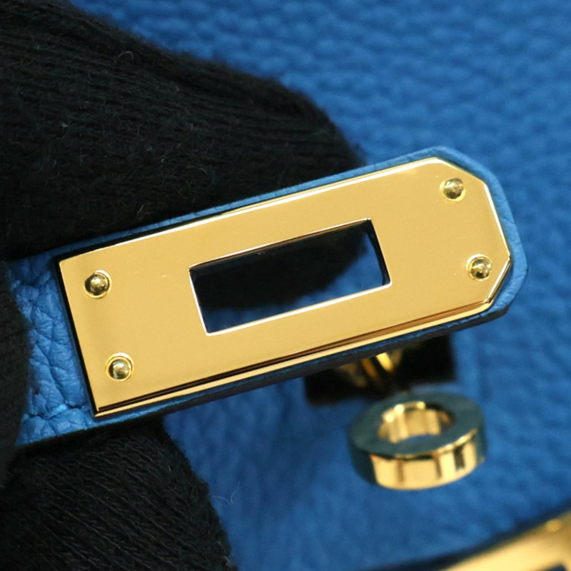 海島藍 Togo牛皮 Birkin 25 手提包 金釦 A刻【HERMES 愛馬仕】 H041344CC-11