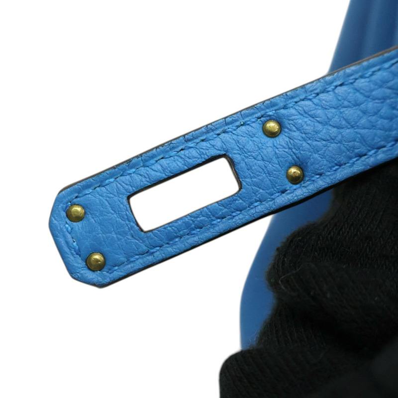 海島藍 Togo牛皮 Birkin 25 手提包 金釦 A刻【HERMES 愛馬仕】 H041344CC-12