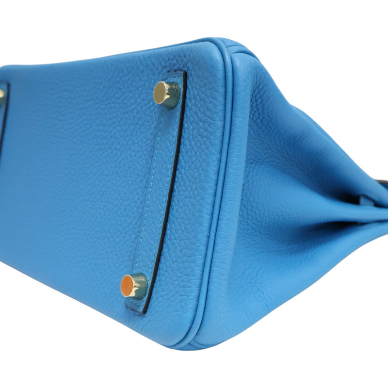 海島藍 Togo牛皮 Birkin 25 手提包 金釦 A刻【HERMES 愛馬仕】 H041344CC-16