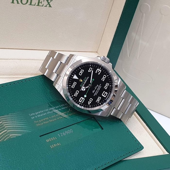 【大眾名錶】ROLEX勞力士 126900 Air-King 空中霸王 2023/12綠卡 抗磁錶款 大眾名錶B1201-2