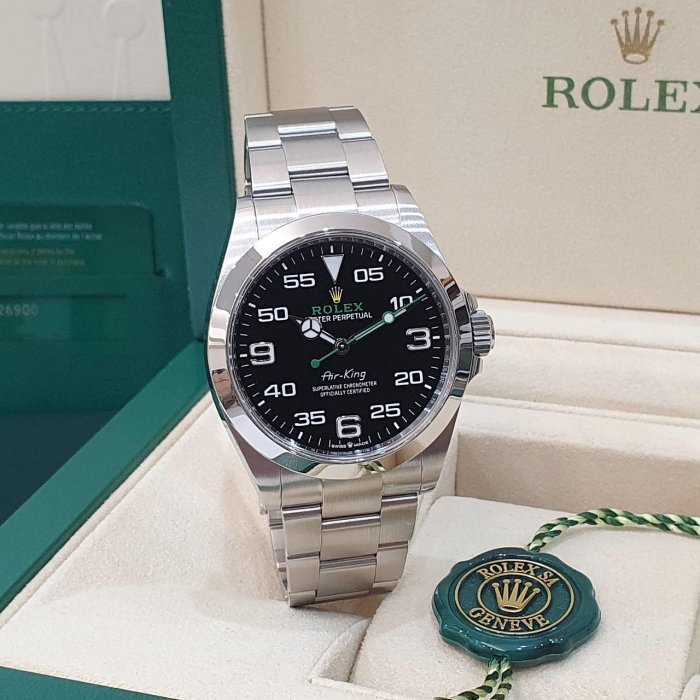 【大眾名錶】ROLEX勞力士 126900 Air-King 空中霸王 2023/12綠卡 抗磁錶款 大眾名錶B1201-3