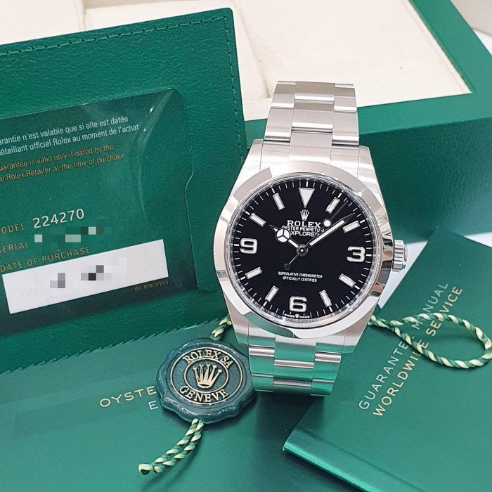 【大眾名錶】ROLEX 勞力士 224270 Explorer 新款 探險家一號 2023/03綠卡 大眾名錶B1184-1