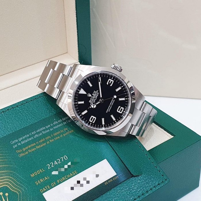 【大眾名錶】ROLEX 勞力士 224270 Explorer 新款 探險家一號 2023/03綠卡 大眾名錶B1184-2