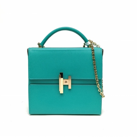 HERMES Cinhetic18盒子包維羅納綠Epsom皮D刻金扣