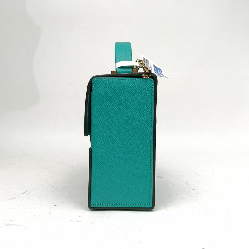 HERMES Cinhetic18盒子包維羅納綠Epsom皮D刻金扣-1