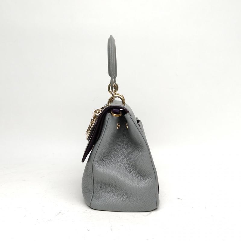 DIOR BeDior小號27藍色牛皮金扣2015-1