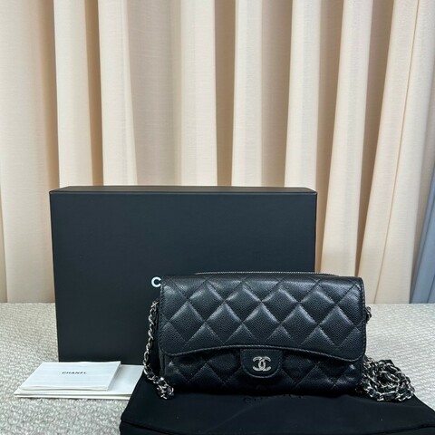 香奈兒CHANEL woc 鏈條包 黑金荔枝牛皮 經典菱格紋 可單肩可斜挎 容量實用 日常出門百搭氣質款