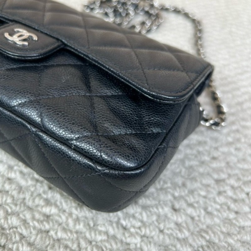 香奈兒CHANEL woc 鏈條包 黑金荔枝牛皮 經典菱格紋 可單肩可斜挎 容量實用 日常出門百搭氣質款-7