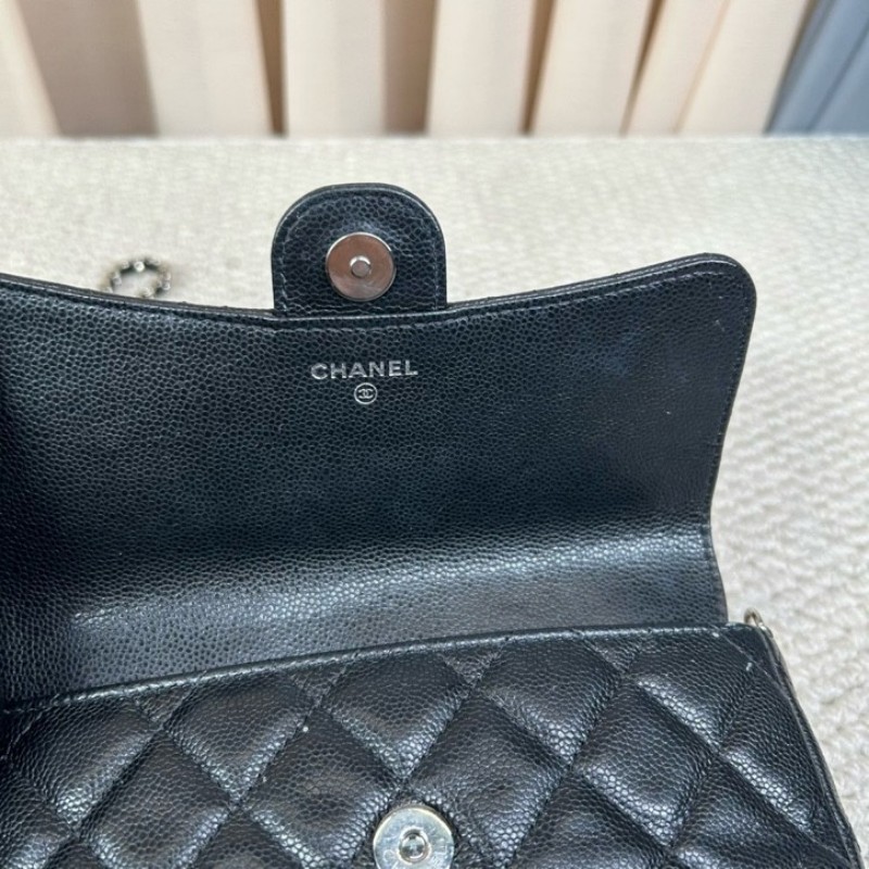 香奈兒CHANEL woc 鏈條包 黑金荔枝牛皮 經典菱格紋 可單肩可斜挎 容量實用 日常出門百搭氣質款-14