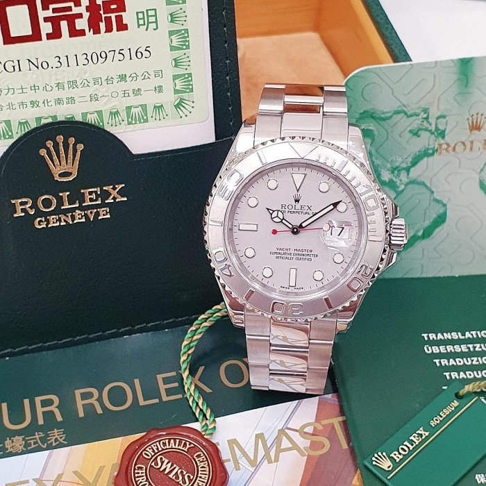 【大眾名錶】ROLEX 勞力士 16622 Yacht Master 遊艇名仕型 灰面紅針 2004 大眾名錶B1054-1