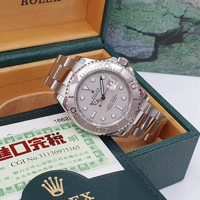 【大眾名錶】ROLEX 勞力士 16622 Yacht Master 遊艇名仕型 灰面紅針 2004 大眾名錶B1054-2