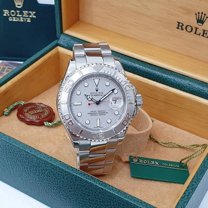 【大眾名錶】ROLEX 勞力士 16622 Yacht Master 遊艇名仕型 灰面紅針 2004 大眾名錶B1054-3